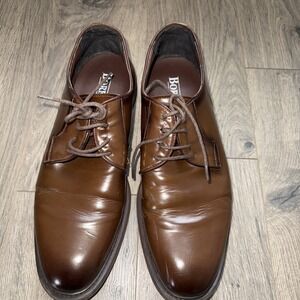 Borelli men's Oxford Shoes Brown Faux Leather Size‎ 45 EU US Between 11.5-12